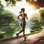 L-Carnitine for Weight Management, a woman jogging in a park