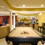 well lighted pool table