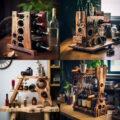 a stylish wooden wine rack using reclaimed wood for a scrap wood project diy