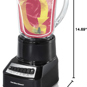 Hamilton Beach Wave Crusher Blender For Shakes and Smoothies With 40 Oz Glass Jar and 14 Functions, Ice Sabre Blades & 700 Watts