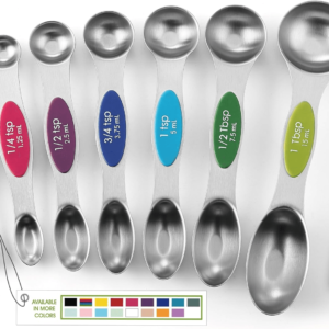 Spring Chef Magnetic Measuring Spoon Set - Stainless Steel, BPA Free, Fits Spice Jars, 7 Sizes