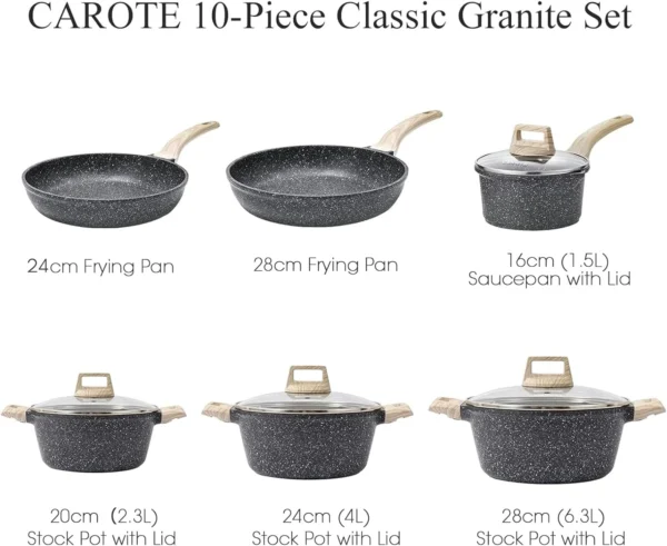 carote granite cookware set