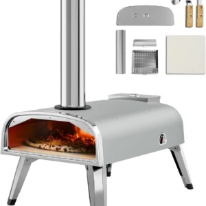 aidpiza Pizza Oven Outdoor 12" Wood Fired Pizza Ovens Pellet Pizza Stove for Outside, Portable Stainless Steel Pizza Oven for Backyard Pizza Maker