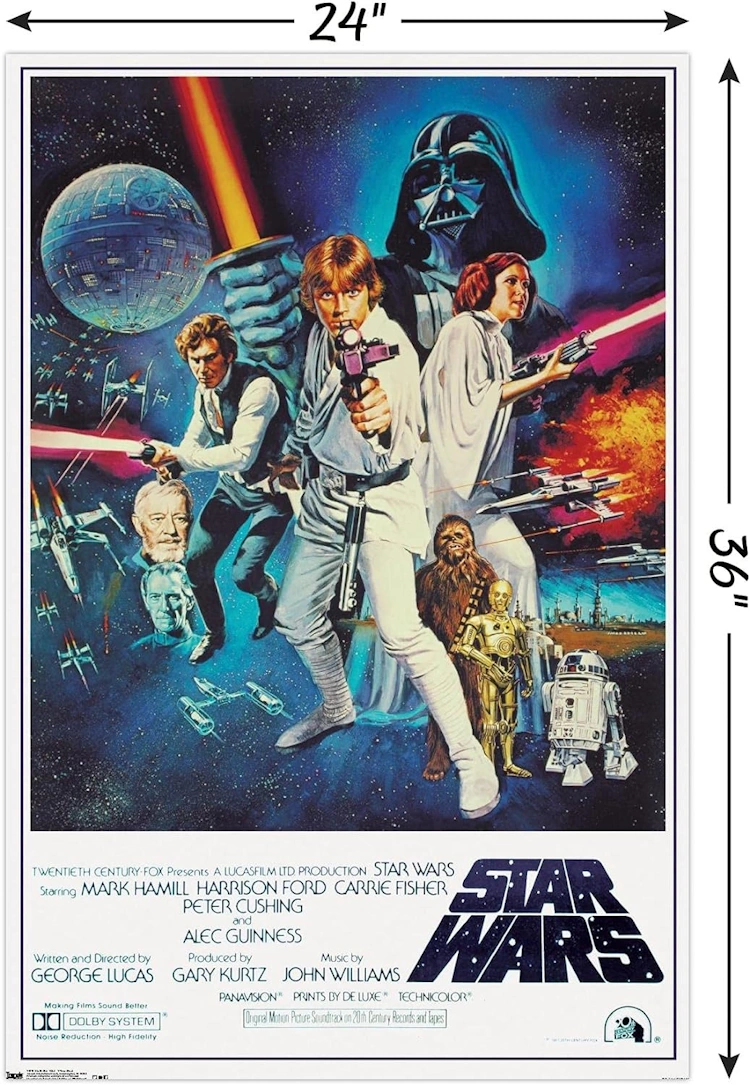  Trends International Star Wars IV One sheet Collector's Edition Wall Poster 24" x 36" for Bedroom