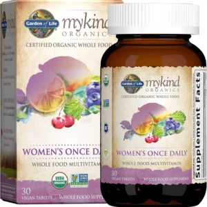 Garden of Life Organics Women's Once Daily Multi - 30 Tablets, Whole Food Multi with Iron, Biotin, Vegan Organic Vitamin for Womens Health, Energy Hair
