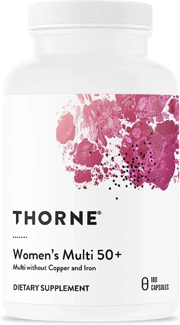 THORNE Women's Multi 50+ - Daily Multivitamin Without Iron and Copper for Women - Comprehensive, Foundational Support - Bone and Immune System Health